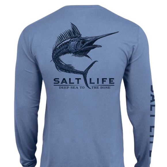 Salt Life Shirts New Salt Life Skelebonz Long Sleeve Performance